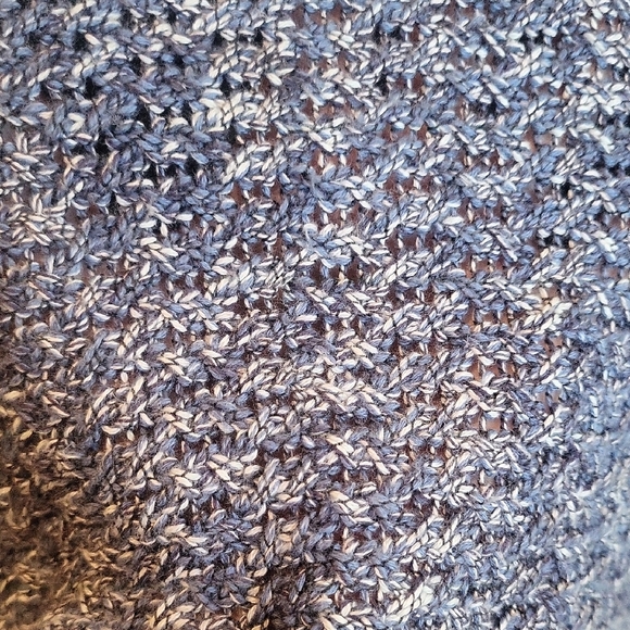 White + Warren Heathered Blue Crew Neck Sweater - Picture 6 of 7